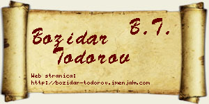 Božidar Todorov vizit kartica
